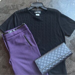 Dress Pants with Faux Leather Trim NWT - Size 12